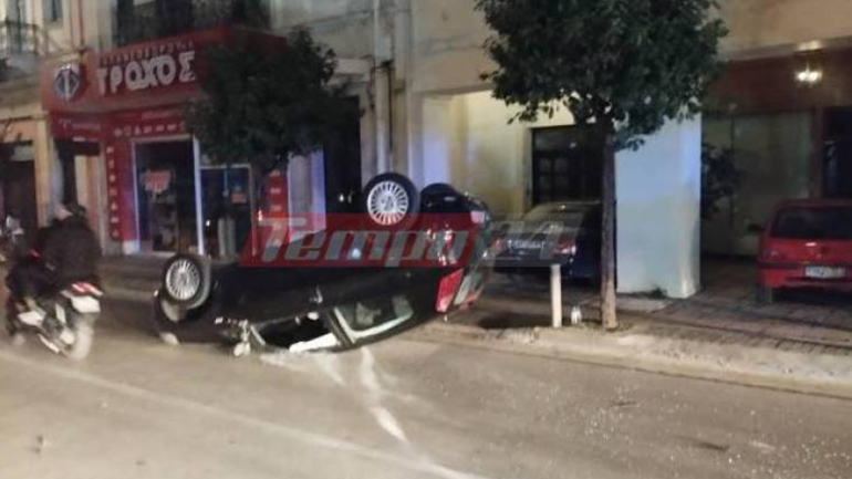 Πάτρα: Έχασε τον έλεγχο του αυτοκινήτου και γύρισε τούμπα – Μία τραυματίας